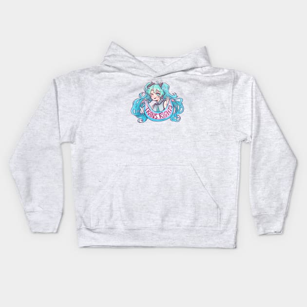 miku says trans rights! Kids Hoodie by pianta